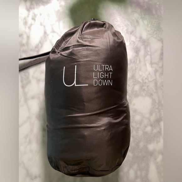 Uniqlo Ultra Light Down Long Hooded Jacket - above knee length,XS Gray, packable - Picture 3 of 13